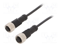Cable: for sensors/automation; PIN: 4; M12-M12; 2m; plug; plug; 250V