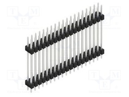 Connector: pin strips; pin header; male; PIN: 38; 2.54mm; THT; 2x19