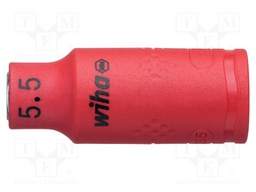 Key; hex socket,socket spanner; HEX 5,5mm; 1/4"; 42mm; insulated