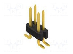 Connector: pin strips; pin header; male; PIN: 4; 1.27mm; SMT; 2x2