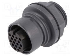 Connector: circular; socket; female; PIN: 16; w/o contacts; UL94V-0