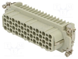 Connector: HDC; contact insert; female; CD; PIN: 64; 64+PE; 10A; 250V