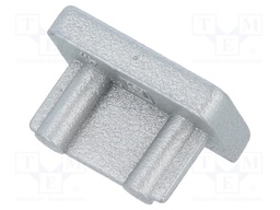 Cap for LED profiles; silver; ABS; Application: SLIM8