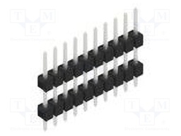 Connector: pin strips; pin header; male; PIN: 10; 2.54mm; THT; 1x10