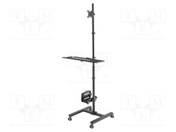 Stand; 8kg; 17÷32"; black; Standard: 75x75mm,100x100mm