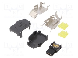 Plug; Connector: ix Industrial; IX; female; PIN: 10; A; gold-plated