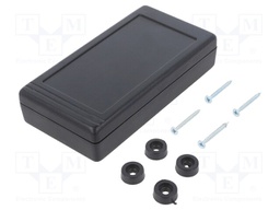 Enclosure: multipurpose; X: 68mm; Y: 129mm; Z: 28mm; ABS; black