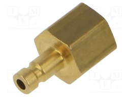 Connector; connector pipe; 0÷35bar; brass; Seal: NBR rubber