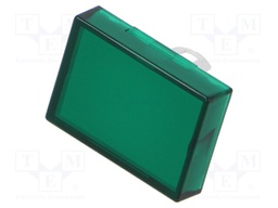 Lens, Raised, Rectangular, Green, 51 Series