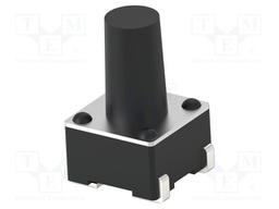 Microswitch TACT; SPST-NO; Pos: 2; 0.05A/12VDC; SMT; none; 1.57N