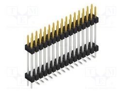Connector: pin strips; pin header; male; PIN: 32; 2.54mm; SMT; 2x16