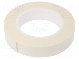 Tape: fixing; W: 25mm; L: 5.5m; Thk: 1mm; two-sided adhesive; white