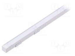 Profiles for LED modules; white; surface; white; L: 1m; aluminium