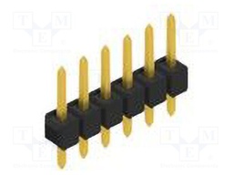 Connector: pin strips; pin header; male; PIN: 6; 2.54mm; THT; 1x6