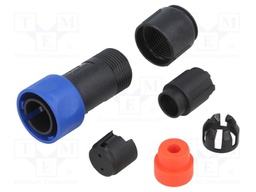 Connector: circular; plug; male; PIN: 2; w/o contacts; for cable