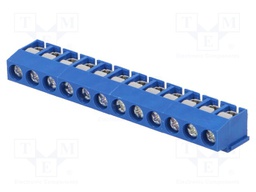 PCB terminal block; angled 90°; 5mm; ways: 12; on PCBs; 2.5mm2