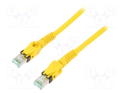 Patch cord; S/FTP; 6a; stranded; Cu; PUR; yellow; 5m; halogen free