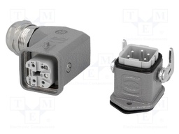 Connector: HAN; male + female; plug + socket; Han Kit; PIN: 5; 4+PE