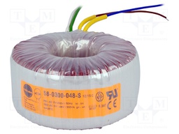 Transformer: toroidal; 300VA; 230VAC; 48V; 6.25A; 2.5kg; Ø: 117mm