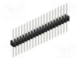 Connector: pin strips; pin header; male; PIN: 20; 1.27mm; THT; 1x20