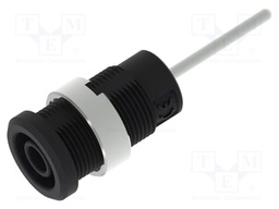 Connector: 4mm banana; socket; black; nickel plated; insulated