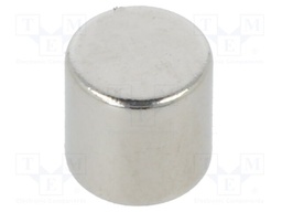 Magnet: permanent; neodymium; 5.5N; Ø: 5mm; H: 5mm
