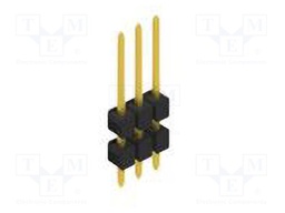 Connector: pin strips; pin header; male; PIN: 3; 2.54mm; THT; 1x3