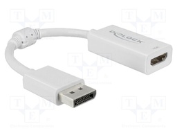 Adapter; DisplayPort plug,HDMI socket; 0.1m; white; white