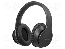 Bluetooth headphones; black; Jack 3,5mm; Bluetooth 5.0; 32Ω; 15h