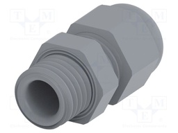 Cable gland; without nut; M12; 1.5; IP68; Mat: polyamide; grey