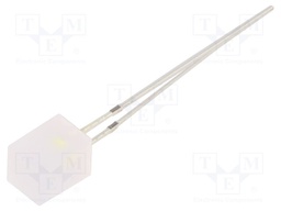 LED; rectangular; 5x5x7mm; bipolar,bicolour; red/white; 140°; 20mA