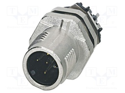 Connector: M12; socket; PIN: 5; male; 60V; straight; IP67; THR; A code