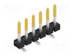 Connector: pin strips; pin header; male; PIN: 6; 2.54mm; SMT; 1x6