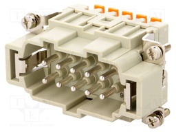 Connector: HDC; male; CSH; PIN: 10; 10+PE; size 57.27; 16A; 400V