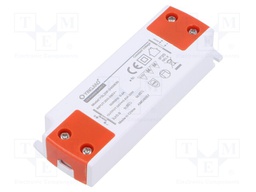 Power supply: switched-mode; LED; 20W; 24VDC; 833mA; 220÷240VAC