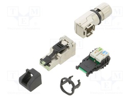 Plug; RJ45; PIN: 8; Cat: 6a; shielded; gold-plated; Layout: 8p8c; IP20