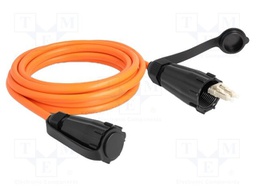 Fiber patch cord; OM2; LC/PC; 3m; 50/125um; PVC; black; orange; IP68