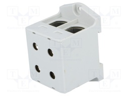 Splice terminal: rail; 25÷150mm2; ways: 1; terminals: 4; grey; TS35