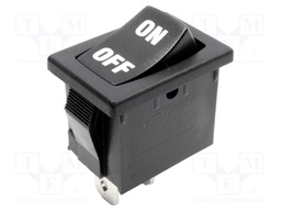 ROCKER; SPST; OFF-ON; 15A/125VAC; black; none; R1966; Body: black