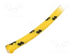 Rope; polypropylene; Ørope: 5mm; L: 50m; with a core; yellow