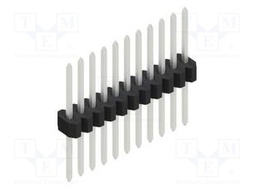 Connector: pin strips; pin header; male; PIN: 11; 1.27mm; THT; 1x11