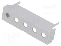 Terminals cover; grey; 10.16mm; Holes no:5