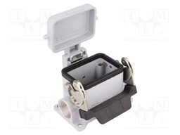 Connector: HDC; size 44.27; with cover; Locking: with latch; IP65