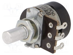 Potentiometer: shaft; single turn; 10kΩ; 100mW; ±20%; on panel; 6mm