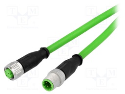 Cable: for sensors/automation; PIN: 4; M12-M12; D code-Ethernet