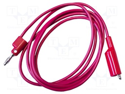 Test lead; 10A; banana plug 4mm,aligator clip; Urated: 1kV; red