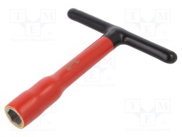 Key; insulated,socket spanner; HEX 20mm; tool steel; 200mm; 1kV