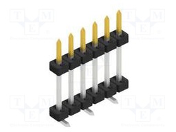 Connector: pin strips; pin header; male; PIN: 6; 2mm; SMT; 1x6; 100V