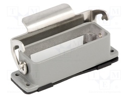 Enclosure: for HDC connectors; size 16A; with latch; straight