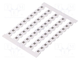 Marker; white; for 6,2mm wide terminals; Width: 6mm; Ht: 5mm